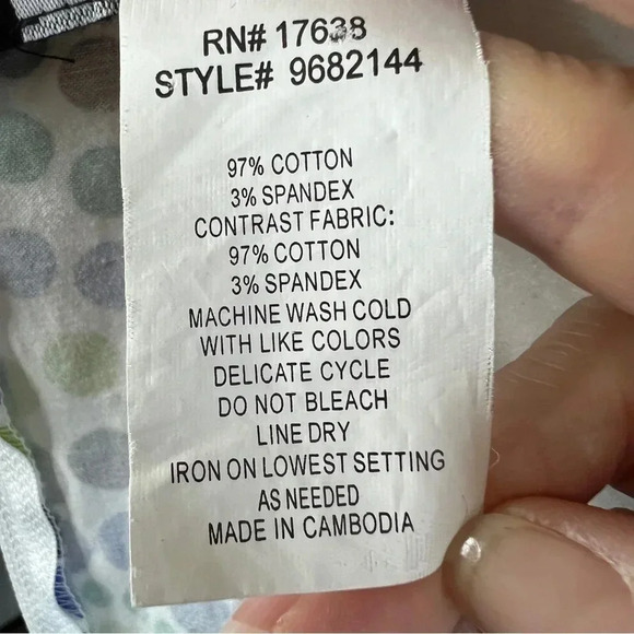 MELISSA HARPER Cotton Spandex Sleeveless Polka Dot Dress - Size 10 - Picture 7 of 10